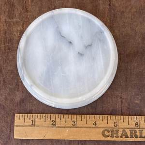 Dessous de verre en marbre vintage 5 "Home Barware Decor - Product Image 4