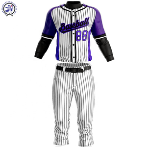 Uniforme de béisbol de material de poliéster 2024 OEM superventas mejor diseño ligero logotipo personalizado impresión ropa deportiva - Product Image 4