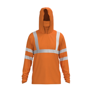 เสื้อสเวตเตอร์แขนยาวมีฮู้ดสะท้อนแสงผ้าโพลีเอสเตอร์ใส่ทำงาน - Product Image 1