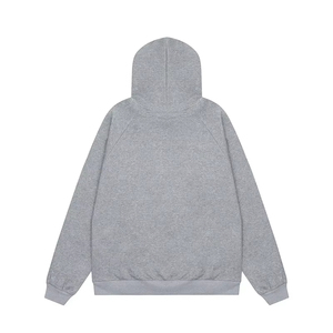 Manufacturer Premium Quality Customizable Blank Hoodies For Men <b>Black</b> & Heather Grey Pullover Style Thick <b>Fleece</b> Fabric - Product Image 4