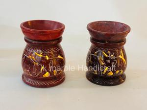 Handmade Natural Soapstone Carving <b>Oil</b> <b>Burner</b> Most Beautiful Design for Home Decorations Religious Use Scented Wood Features - Product Image 6