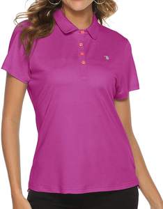 La última camiseta de polo de color personalizado para mujer, camiseta de polo de secado rápido y duradera, transpirable, informal, para exteriores, para mujer - Product Image 4