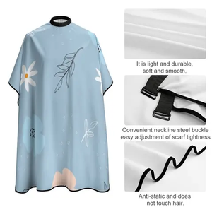 Tissu de coiffure antiadhésif imperméable de haute qualité lame en acier inoxydable outil de coiffure de salon de coiffure avec Cape de couleur - Product Image 5