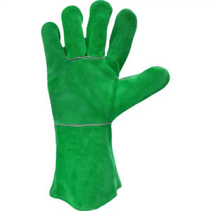 Guantes de Soldadura de Cuero Vacuno de Alta Calidad, Antivibración, Transpirables, Antideslizantes, con Puño de Seguridad, Duraderos, para Uso Industrial - Product Image 4