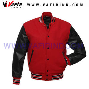 Chaquetas con letras de béisbol Vintage para hombre, chaquetas con bordado de chenilla de lana, lona frontal personalizada, manga de cuero en blanco, estilo Varsity Jacket - Product Image 5