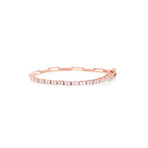 Bracelet tennis en argent sterling avec diamants taille ronde pour femmes - Product Image 1