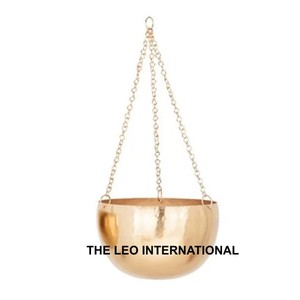 Ensemble de 2 Jardinières en Acier Inoxydable, Forme Ronde, Finition Or, Luxe, Fait à la Main, Style Fantaisie, Excellente Qualité - Product Image 5