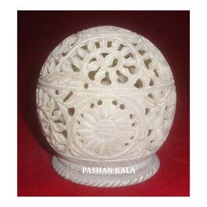 ที่วางเทียนแกะสลักหินสบู่ธรรมชาติสำหรับตกแต่งงานตกแต่งงานตกแต่งด้วยมือโคมไฟคริสต์มาส - Product Image 1