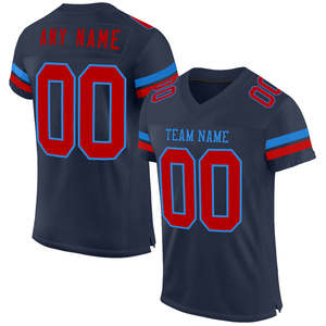 Camiseta de fútbol americano personalizada avanzada, uniforme transpirable que absorbe la humedad para la práctica y el juego del equipo universitario escolar - Product Image 1