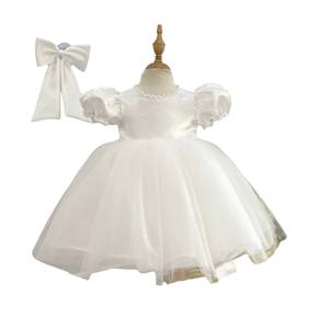 ชุดเดรสเด็กผู้หญิงสไตล์เจ้าหญิงสุดหรู ดีไซน์แบบผูกคอ ผ้าชีฟองหลายชั้น เป็นมิตรกับสิ่งแวดล้อม ราคาสมเหตุสมผล รับผลิตแบบ ODM จากเวียดนาม - Product Image 1