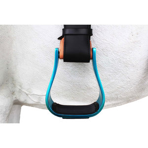 Cheval Western 5 "de large baril Racer Show Étriers légers en aluminium gravé Étriers de selle Rodeo Trail Arena Riding - Product Image 3