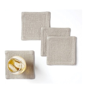 Posavasos de lino de algodón 100% para fiesta, posavasos para taza de té y café, precio barato, alfombrilla y almohadillas, posavasos de vajilla para la mejor venta - Product Image 6