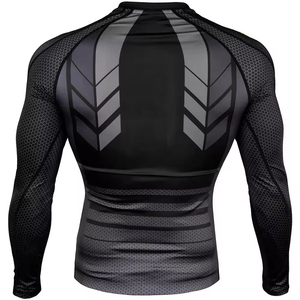100% Spandex Material Hombres Rash Raurd Disponible en diferentes tamaños y colores Superventas Tamaño adulto Hombres Rash Guard - Product Image 3