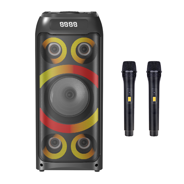 New Style Portable Sound Equipment Big Amplifiers Blue Tooth Smart Party Karaoke Dj Speakers Audio System Soundbox with 2 mic