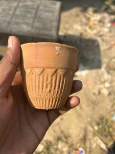 Custom Logo Natural Clay Traditional Indian Kulhad Disposable Skillfully Made Tea <b>Cups</b> <b>Saucers</b> Enhancing Aroma Flavor CROWN - Product Image 2