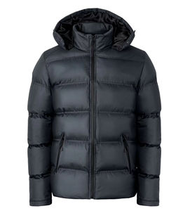 Fabricant OEM sur mesure, veste d'hiver chaude en duvet pour homme, veste matelassée zippée, vente en gros OEM ODM - Product Image 2