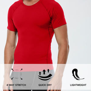 Camiseta de secado rápido para hombre, producto personalizado de timbre de alta calidad, camiseta de tela elástica con cuello redondo en blanco para hombre - Product Image 5