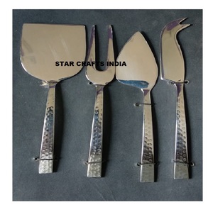 Ustensiles de cuisine Vaisselle Couverts Serveur à salade en acier inoxydable avec manche en feuille Servir les aliments Spork Salade Fourchette Cuillère Serveur Ensemble - Product Image 4