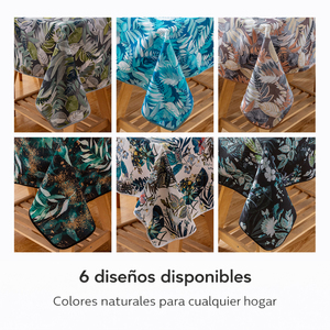 Tovaglia Rettangolare Idrorepellente 100% Poliestere con Motivo Foglie Nordiche, Effetto Lino, Lavabile e Riutilizzabile per Casa, Cucina e Sala da Pranzo - Product Image 3