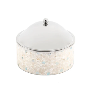 High Quality Best Choice <b>Chocolate</b> Mop Inlay Bowl with Metal Lid For <b>Ramadan</b> Eid Gift Mop Bowl Wholesale from Vietnam - Product Image 4