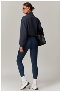 Sudaderas con capucha con media cremallera de fábrica personalizadas, sudaderas con cremallera y cuello simulado para mujer, sudaderas de algodón de alta calidad - Product Image 4