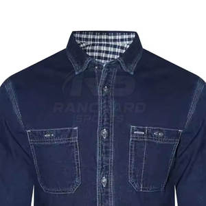 Men Slim Fit <b>Jeans</b> Shirt Button <b>Up</b> Casual Shirt Men Long Sleeve <b>Jeans</b> Shirt Modern Streetwear Shirt - Product Image 4