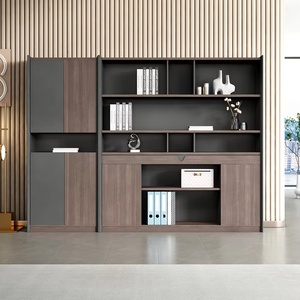 Archivador de Oficina de Madera de Lujo, Armario de Almacenamiento Modular de Gran Capacidad, Organizador de Documentos Moderno para Oficina en Casa - Product Image 1