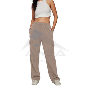 <b>Womens</b> Cotton Active Wear Solid Color <b>Fleece</b> Flares Track Pants Sweatpants Warm Winter <b>Fleece</b> <b>Jogger</b> Pants With Deep Pockets - Product Image 2