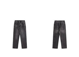 กางเกงยีนส์สีพื้นแบบหลวมสไตล์แฟชั่นสำหรับผู้ชาย แบรนด์ Joker ทรงตรง สไตล์เรโทร ขากว้าง ทรงแบ็กกี้ - Product Image 2