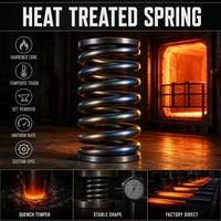 Ressort de compression traité thermiquement, ressort de grand diamètre pour machines industrielles