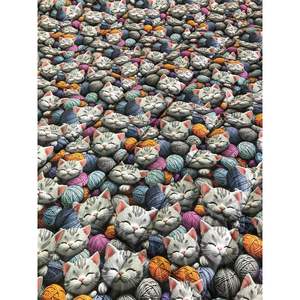 Couette florale moderne à thème chat pour bébés, tailles Queen et King, garnissage en microfibre et soie, couvre-lits et édredons pour chambre à coucher - Product Image 1