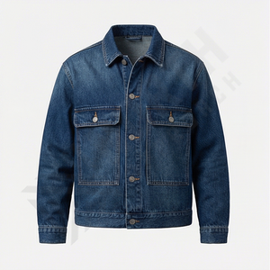Chaqueta Vaquera Clásica Vintage para Hombre, Detalles Desgastados, Cierre de Botones, Estilo Casual Urbano, para Todas las Temporadas, Ropa de Abrigo de Invierno - Product Image 1