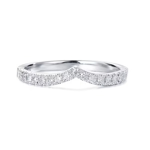 Curved Certified Premium Lab Grown Diamond Diamond <b>Wedding</b> Band Festive Gifting Occasion 14K Solid Gold F-VS2 Prong Setting - Product Image 2