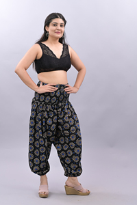 Pantalon sarouel baggy en coton imprimé décontracté fait à la main pantalon de jogging long poches latérales mode indienne grande taille vêtements pour femmes - Product Image 3