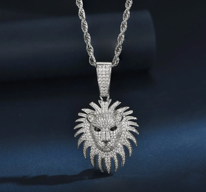 Wholesale Supply High Quality Iced Out Hip Hop Jewelry Custom Size Zinc Alloy Plated <b>Diamond</b> Pendant with Rope Chain Unisex - Product Image 2