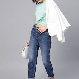 เสื้อครอปสตรีทำจากผ้าฝ้ายกันลม - Product Image 4