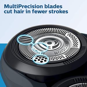 Afeitadora Eléctrica Negra de 1 Pieza, Impermeable IPX7, Mini Rotatoria con Doble y Triple Cuchilla para Cara y Cuerpo, Lavable y Reemplazable - Product Image 6