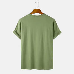 เสื้อยืดทรงพอดีตัวสำหรับผู้ชายเสื้อคอกลมผ้าฝ้าย100แบบสั่งทำ - Product Image 2