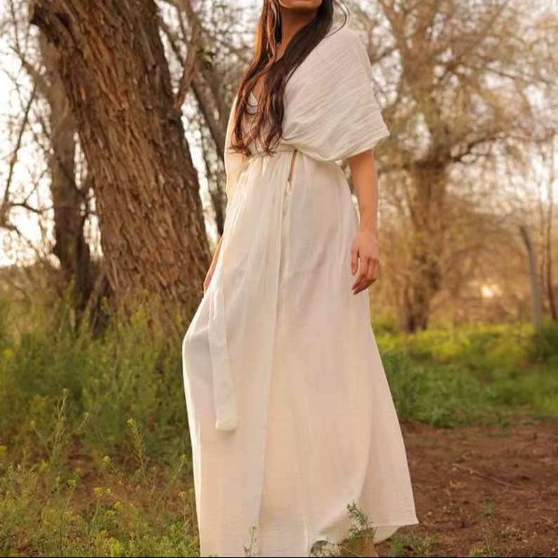 white christmas dresses Short Casual Knit Dress with Dolman Sleeves– PromGirl main image 1