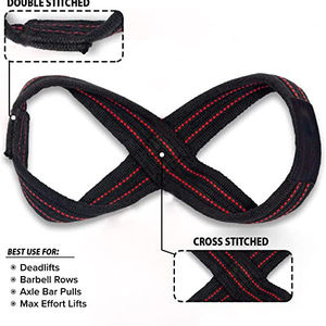 สายรัดคอตตอนยกน้ำหนัก8เส้นปรับแต่งโลโก้ได้ตามต้องการ - Product Image 2