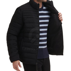 Chaquetas Acolchadas de Invierno para Hombre con Cuello Alto y Logotipo Frontal, Ecológicas y Transpirables, de Secado Rápido, Servicio OEM, Precio Bajo - Product Image 3