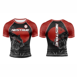 Rashguard MMA Jiu Jitsu Rash Guard Manches Courtes Formation Rash Guards Hommes - Product Image 1