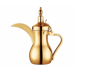 Ensemble de cafetière et théière en acier inoxydable de style arabe marocain classique avec couvercle et poignée en métal pour voyage et usage domestique - Product Image 1