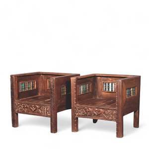 Canapé en bois de style rustique, design durable, fabriqué en bois - Product Image 1