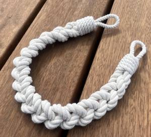 Abrazaderas para Cortinas de Cuerda de Algodón Blanca: Decoración de Ventana Trenzada a Mano - Product Image 3
