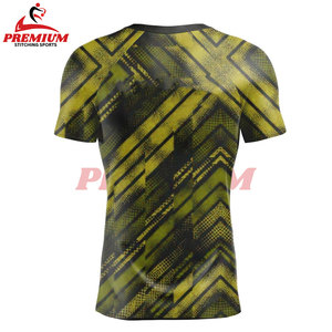 เสื้อยืดรัดรูปแห้งเร็วสำหรับผู้ชาย, เสื้อยืดออกกำลังกายกลางแจ้งวิ่งเข้ายิมระบายอากาศได้ดี - Product Image 2