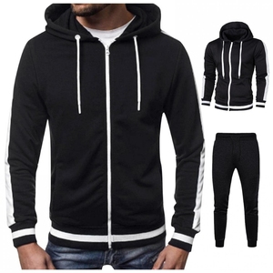 Chándal de cuello redondo para hombre, venta al por mayor, chándal de gimnasio de color personalizado, chándal, conjuntos de ropa deportiva para hombre, jogging de algodón - Product Image 6