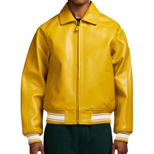 Chaqueta universitaria de alta calidad para hombre para Otoño Invierno logotipo personalizado diseño de lona ajustado accesorio de moda al por mayor - Product Image 5