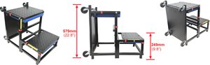 Combo de Asiento y Taburete 2 en 1 con Función de Giro Rápido, Capacidad de Peso de 227 kg, Operación Manual - Product Image 5