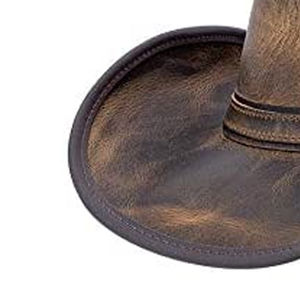 2025 Custom Top Trending Pakistan Made Premium Quality Cowboy Leather Private Label Sombrero de hombre transpirable para uso en invierno al aire libre - Product Image 6